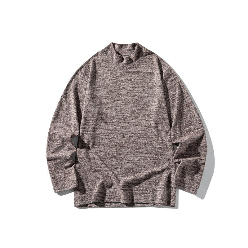 Unisex Feinstrick-Mockneck-Pullover mit melierter Struktur und relaxed Fit Shop Nory