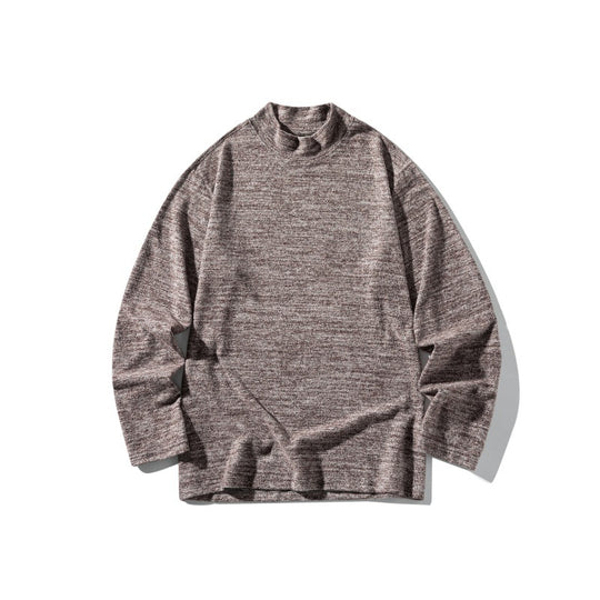 Unisex Feinstrick-Mockneck-Pullover mit melierter Struktur und relaxed Fit Shop Nory