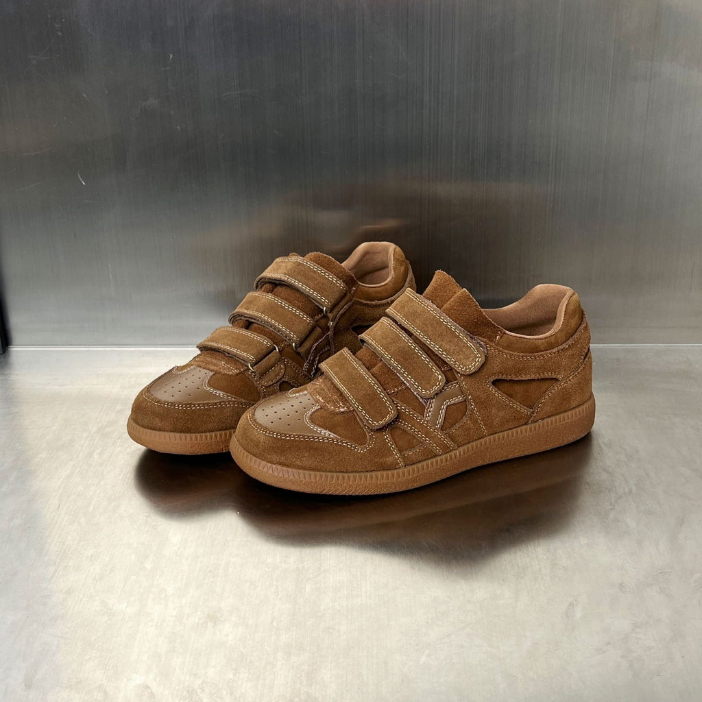 Damen Sneakers mit doppeltem Klettverschluss und weicher Schaumstoffdämpfung