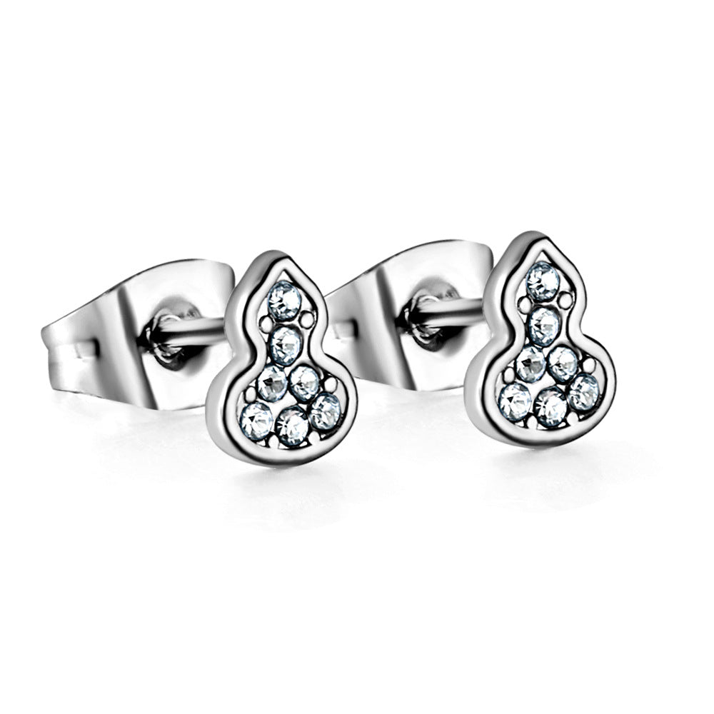 Damen Ohrstecker mit funkelnden Kristallen und elegantem Blattdesign Shop Nory