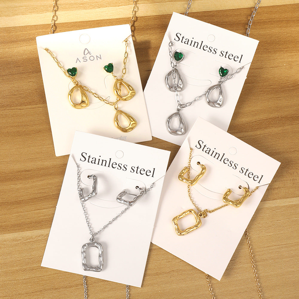 Damen Schmuckset mit goldplattiertem und elegantem Design Shop Nory