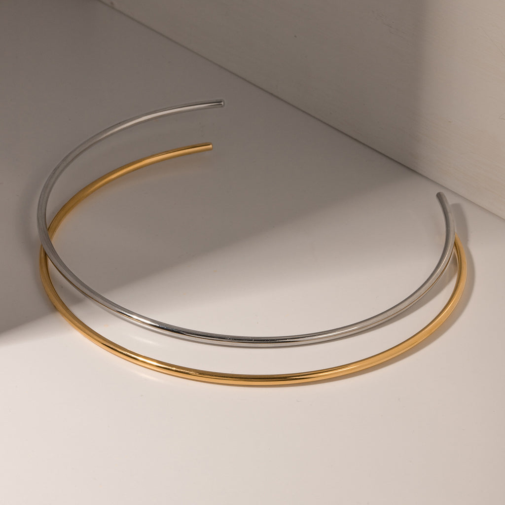 Damen Minimalistisches Armreif aus hochwertigem Edelstahl Shop Nory