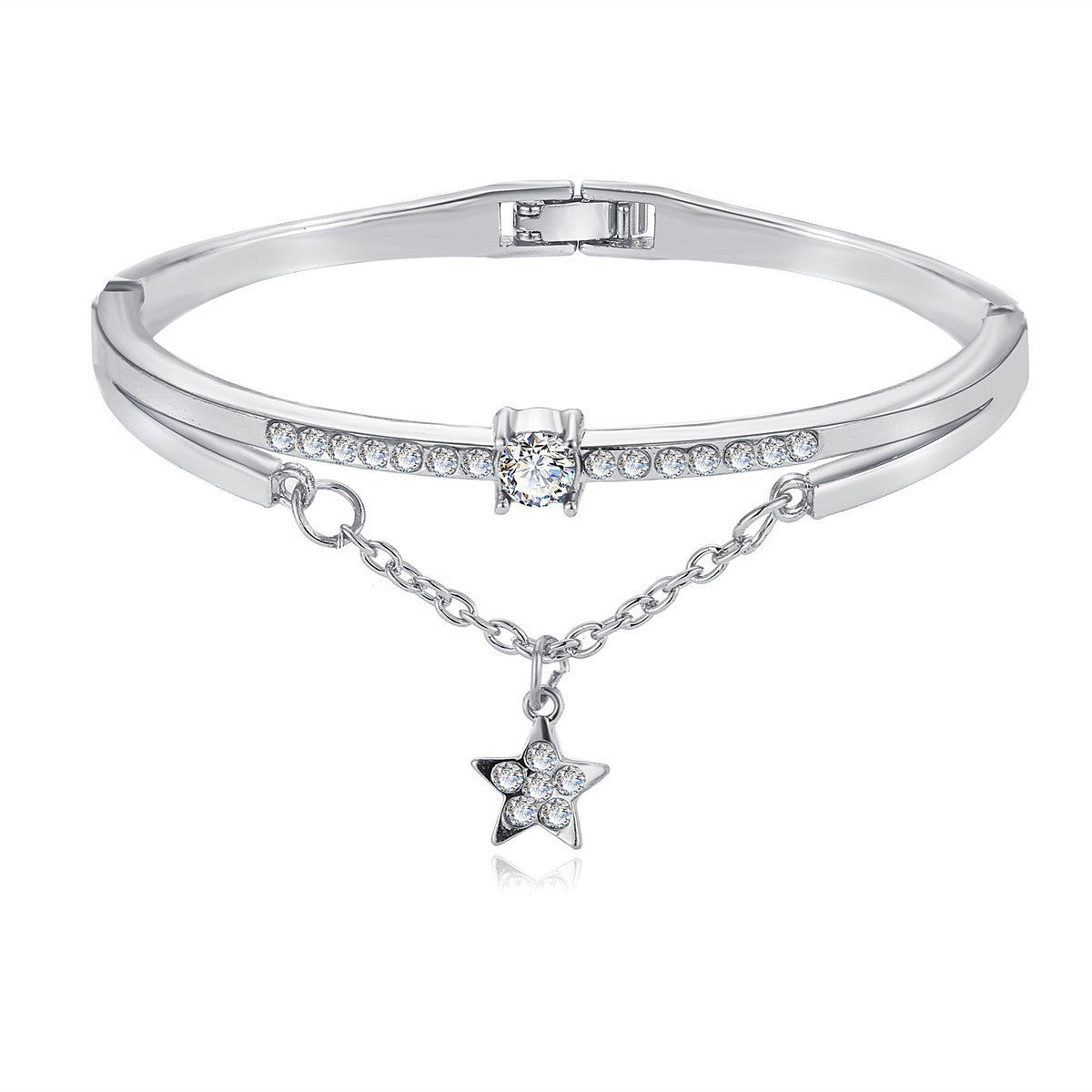 Damen Armband-Set mit funkelndem Herz-, Unendlichkeit- und Kristall-Design Shop Nory
