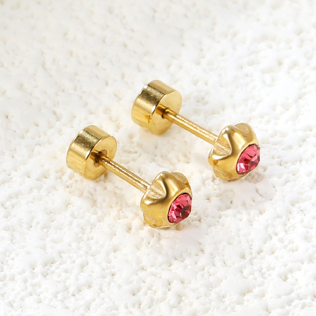 Damen Ohrstecker mit blütenförmigem Design und funkelndem Kristall Shop Nory