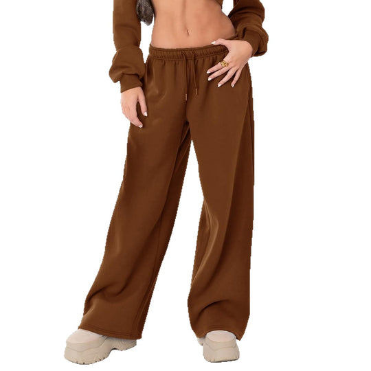 Damen nan relaxed-fit Wide‑Leg Sweatpants mit hohem Komfortbund Kordelzug und nahtverdeckten Eingrifftaschen Shop Nory
