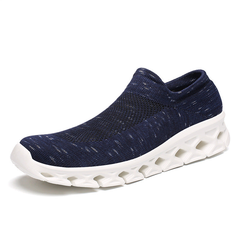 Unisex Leichter Slip-On Strick-Freizeitschuh mit wabenförmiger Hohlkammer-Sohle Shopy Nory