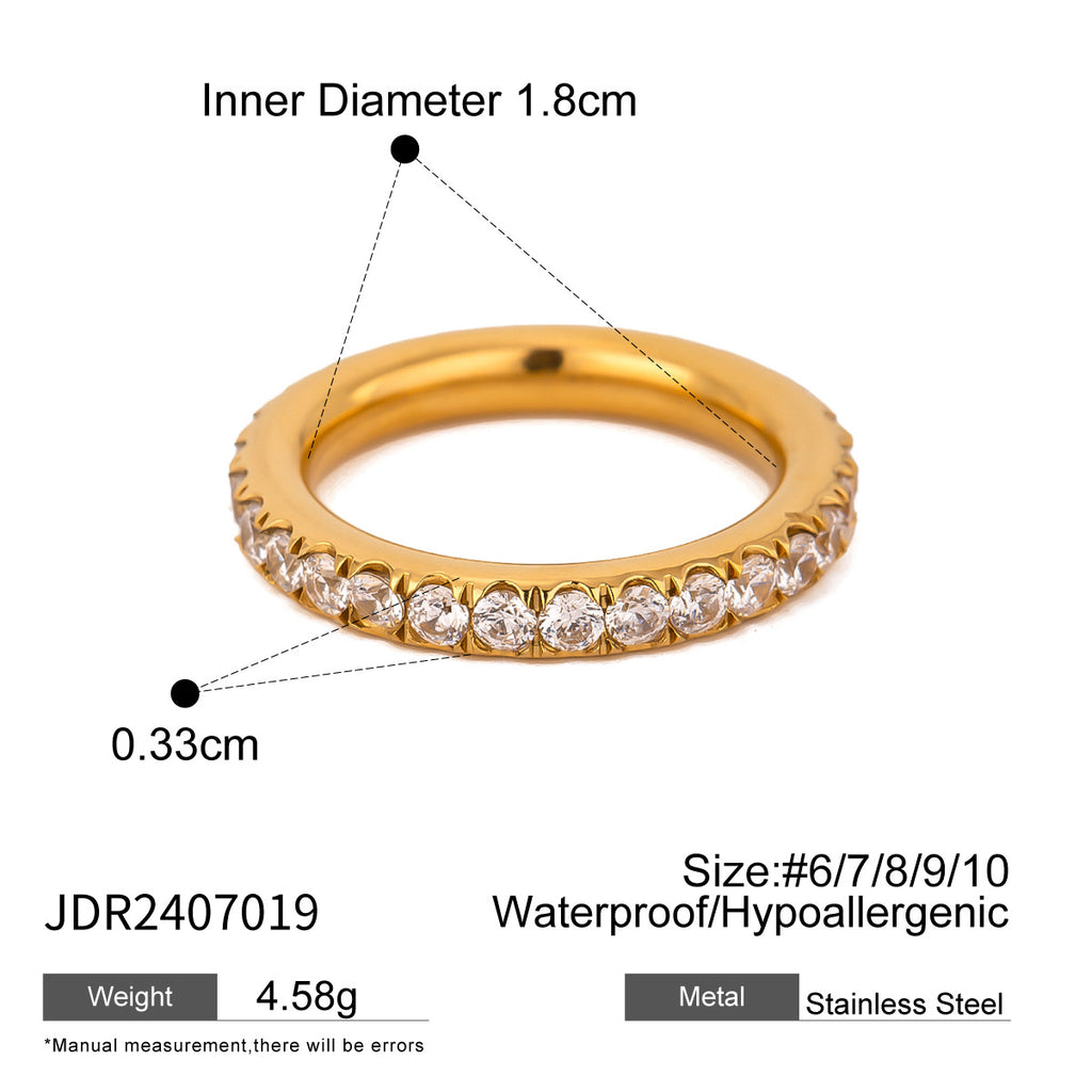 Damen Offener Ring mit funkelnden Zirkonia-Akzenten Shop Nory