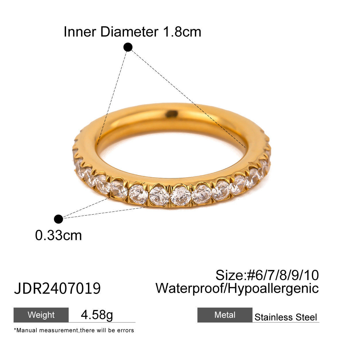 Damen Offener Ring mit funkelnden Zirkonia-Akzenten Shop Nory