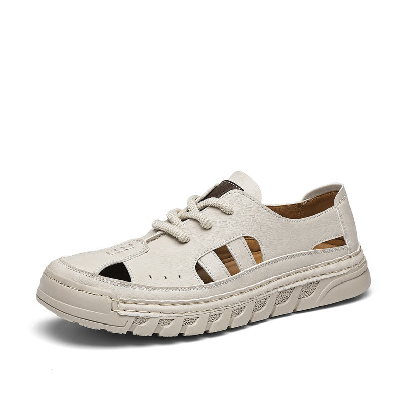 Herren Orthopädische Ledersandalen mit verstellbarem Riemensystem Shopnory