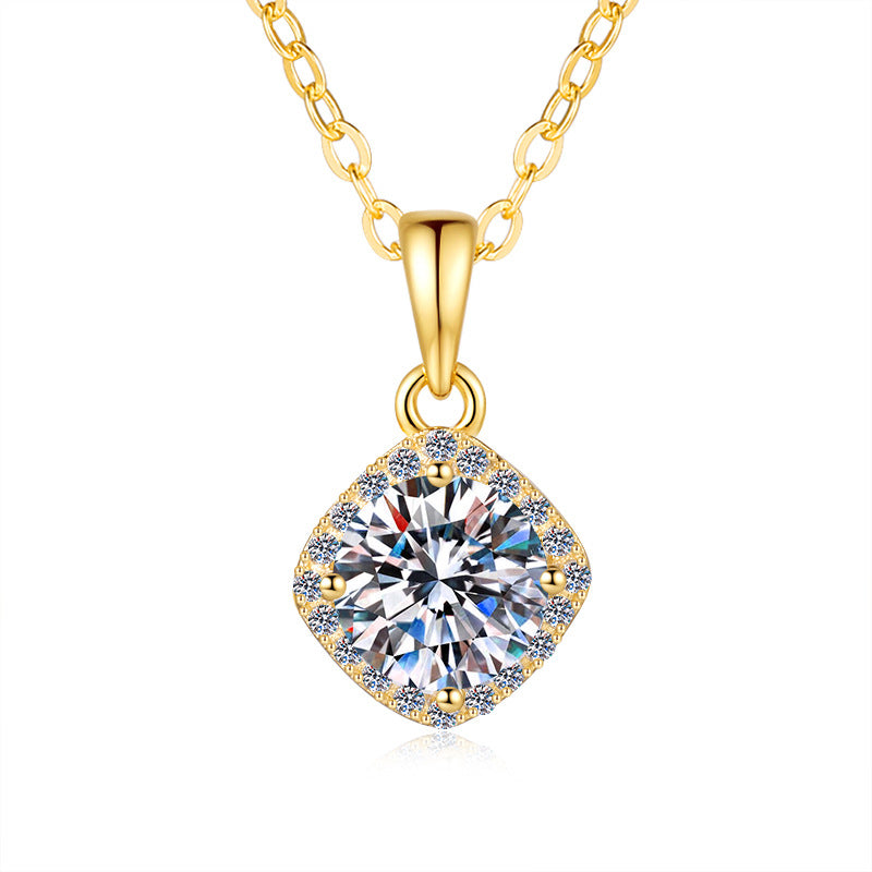 Damen Halskette mit funkelndem Kristall in elegantem Anhänger Shop Nory