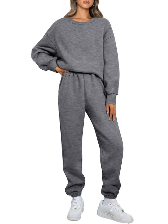Damen nan gemütliches zweiteiliges Lounge-Set aus French-Terry mit Oversize-Sweatshirt und taillierter Jogginghose Shop Nory