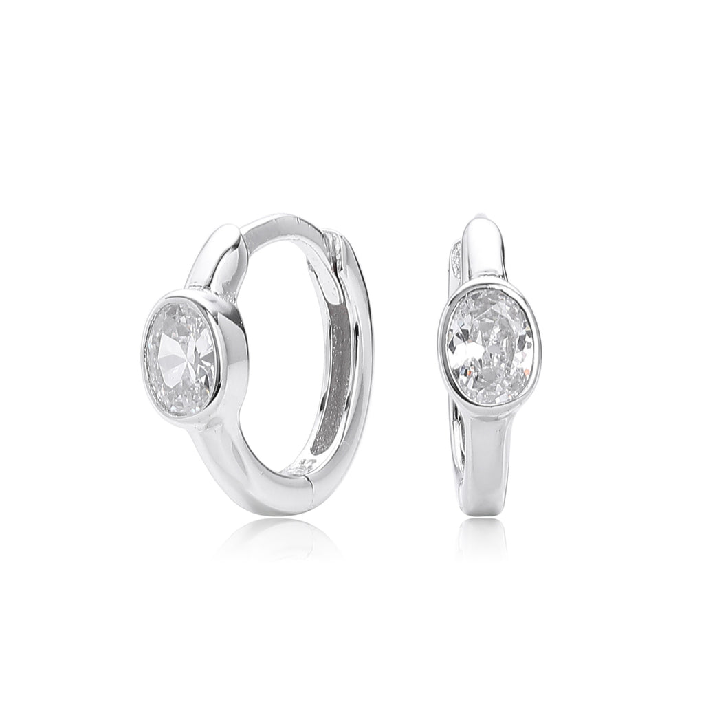 Damen Ohrstecker aus 925er Sterlingsilber mit funkelndem Zirkonbesatz Shop Nory