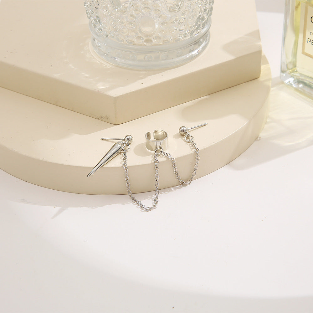 Damen Ohrschmuck Set mit kreativen Anhängern und zarten Ketten Shop Nory