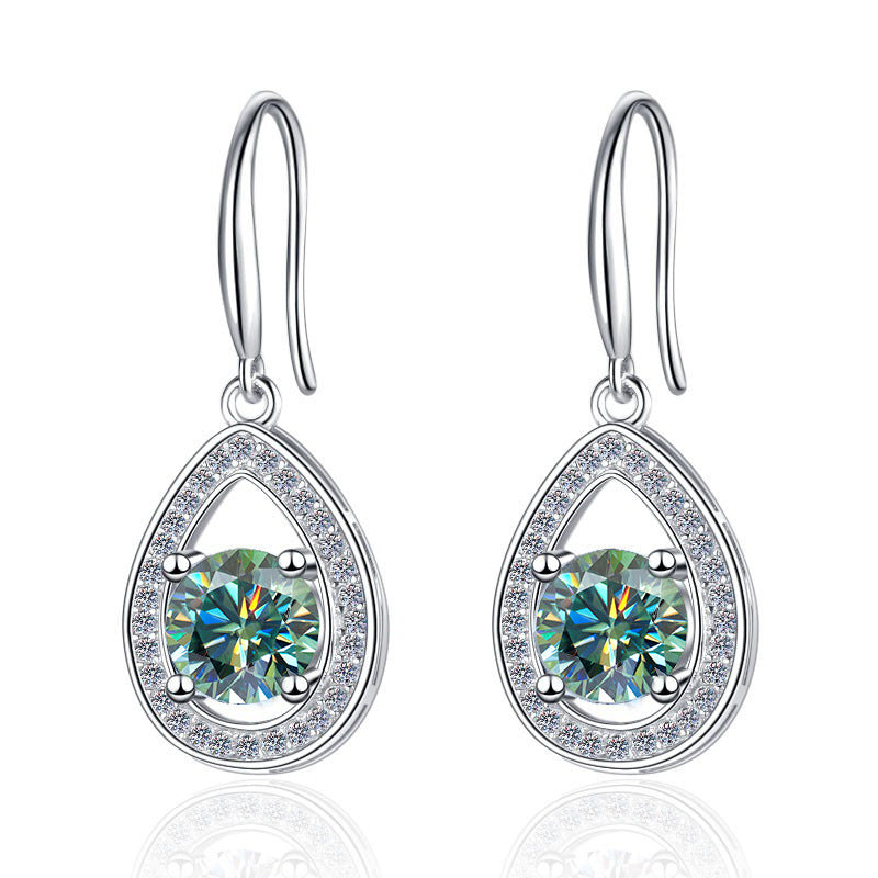 Damen Ohrhänger mit glänzendem Zirkonia und eleganter Tropfenform Shop Nory