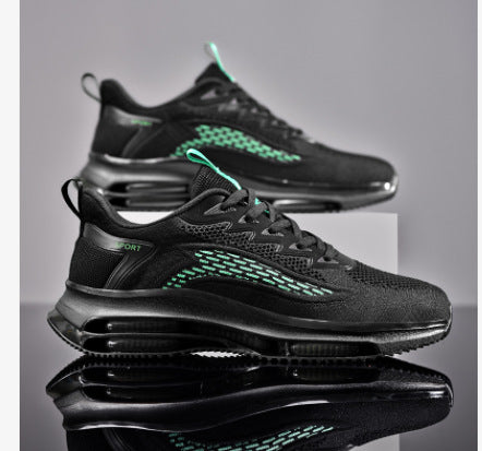 Herren Sichtbar luftgepolsterte Running-Sneaker mit Dual-Air-Kammer und atmungsaktivem Strickoberteil Shopy Nory