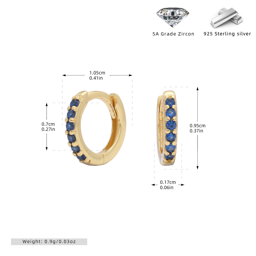 Damen Ohrstecker mit funkelnden Zirkonsteinen aus hochwertigem 925 Sterling Silber Shop Nory