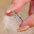 Damen eleganter Zirkonia Solitärring mit filigraner Fassung Shop Nory