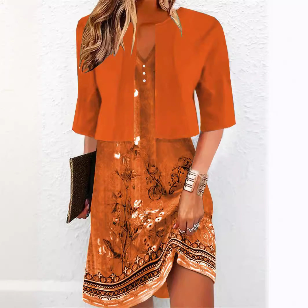 Elegantes Langrock Zwei-Teile Kleid