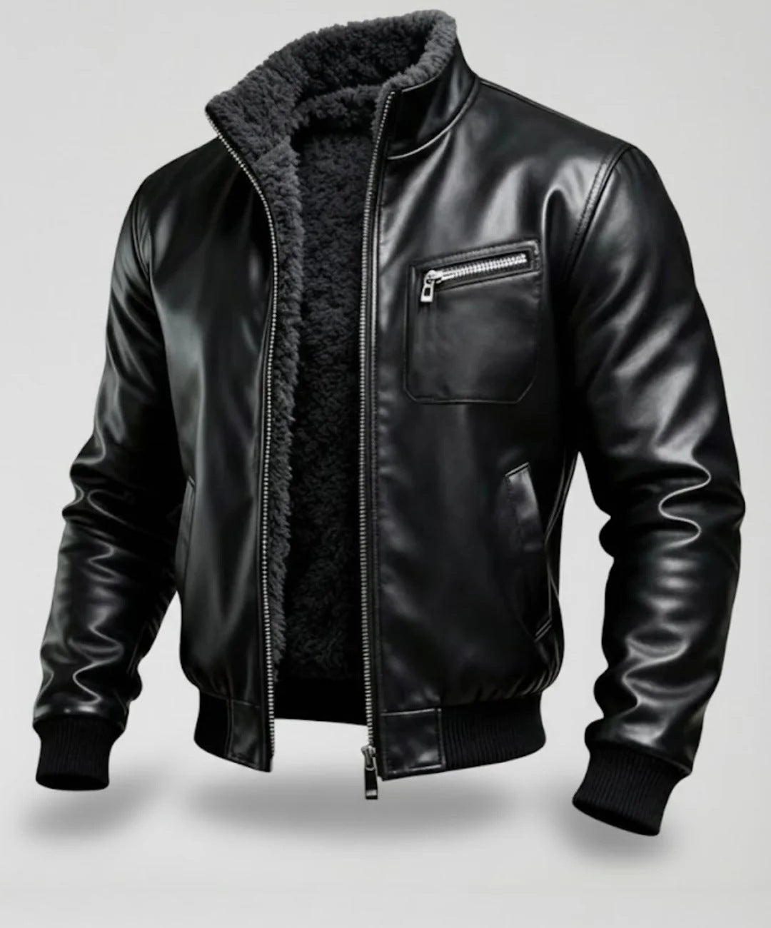 Herren Lederjacke mit Innenfutter