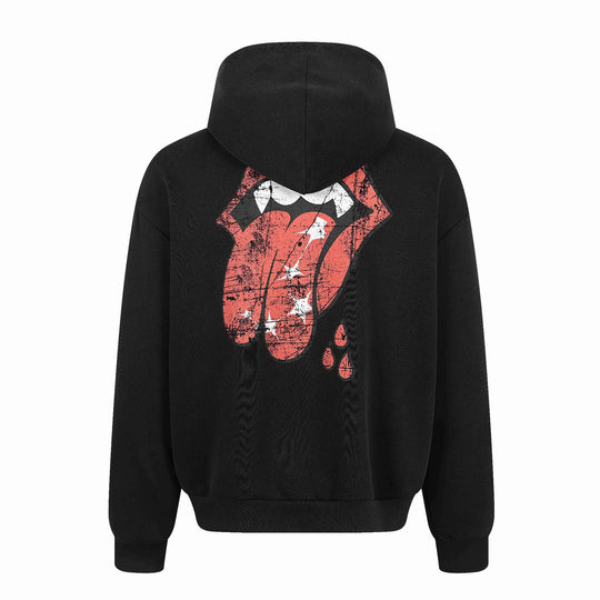 Unisex Kapuzen-Zipjacke im Oversize-Boxy-Schnitt mit Brustemblem Shop Nory