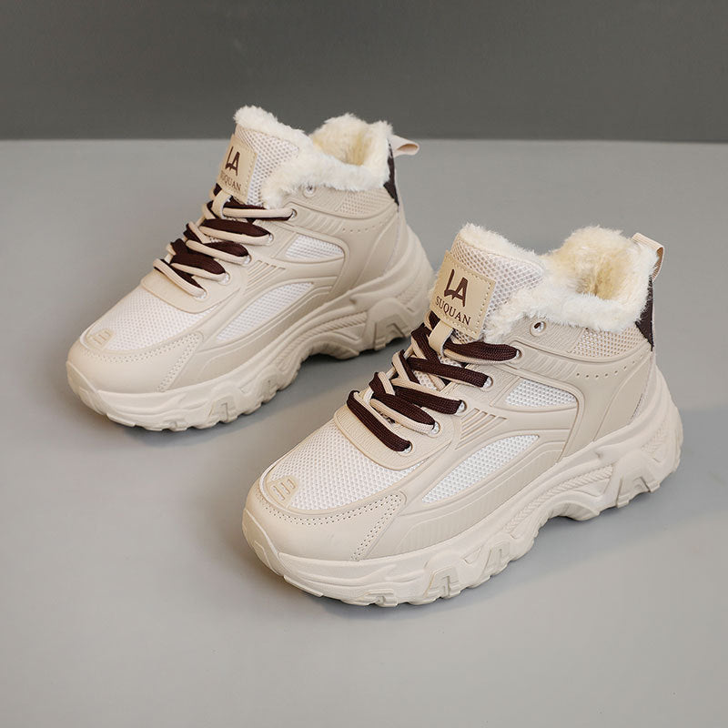 Damen High-Top Sneaker mit isolierendem Innenfutter und rutschfester Sohle Shopnory