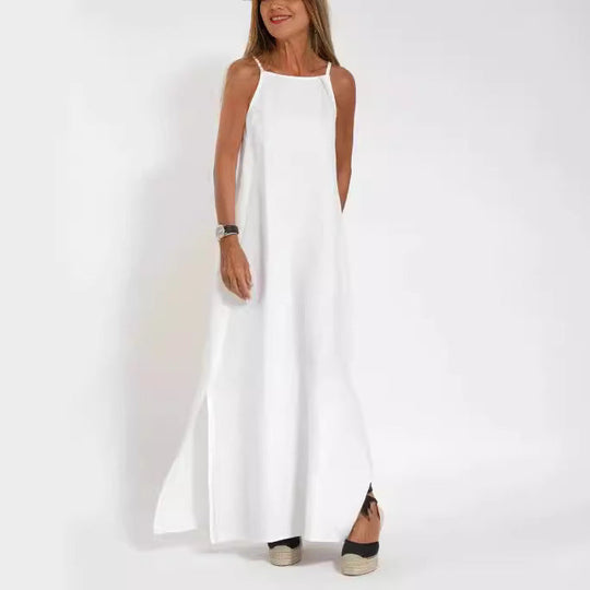 Damen Maxi-Kleid mit elegantem Schnitt und feinen Trägern