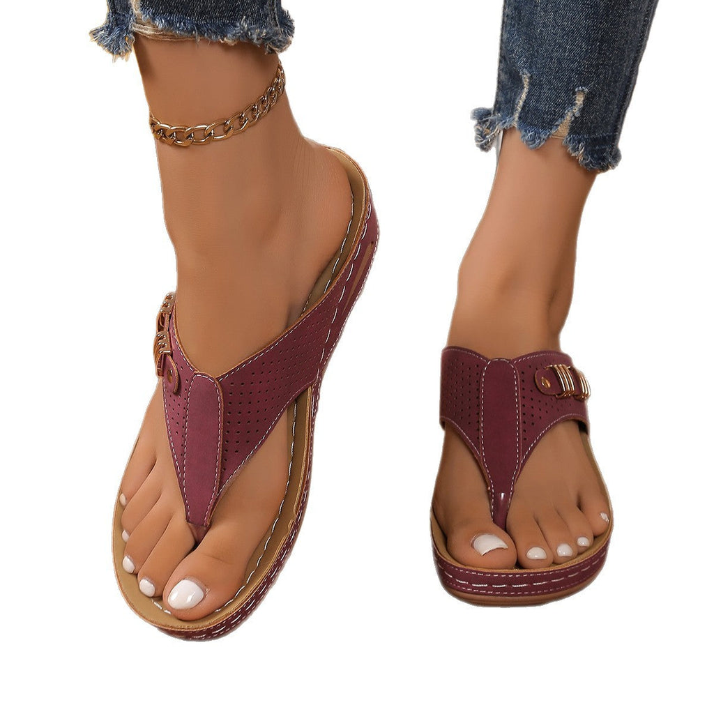Damen Komfortable Zehentrenner Sandalen Shopnory