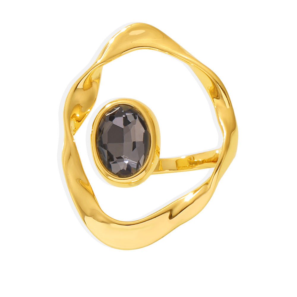 Damenring mit innovativem Design und tschechischem Diamanten Shop Nory