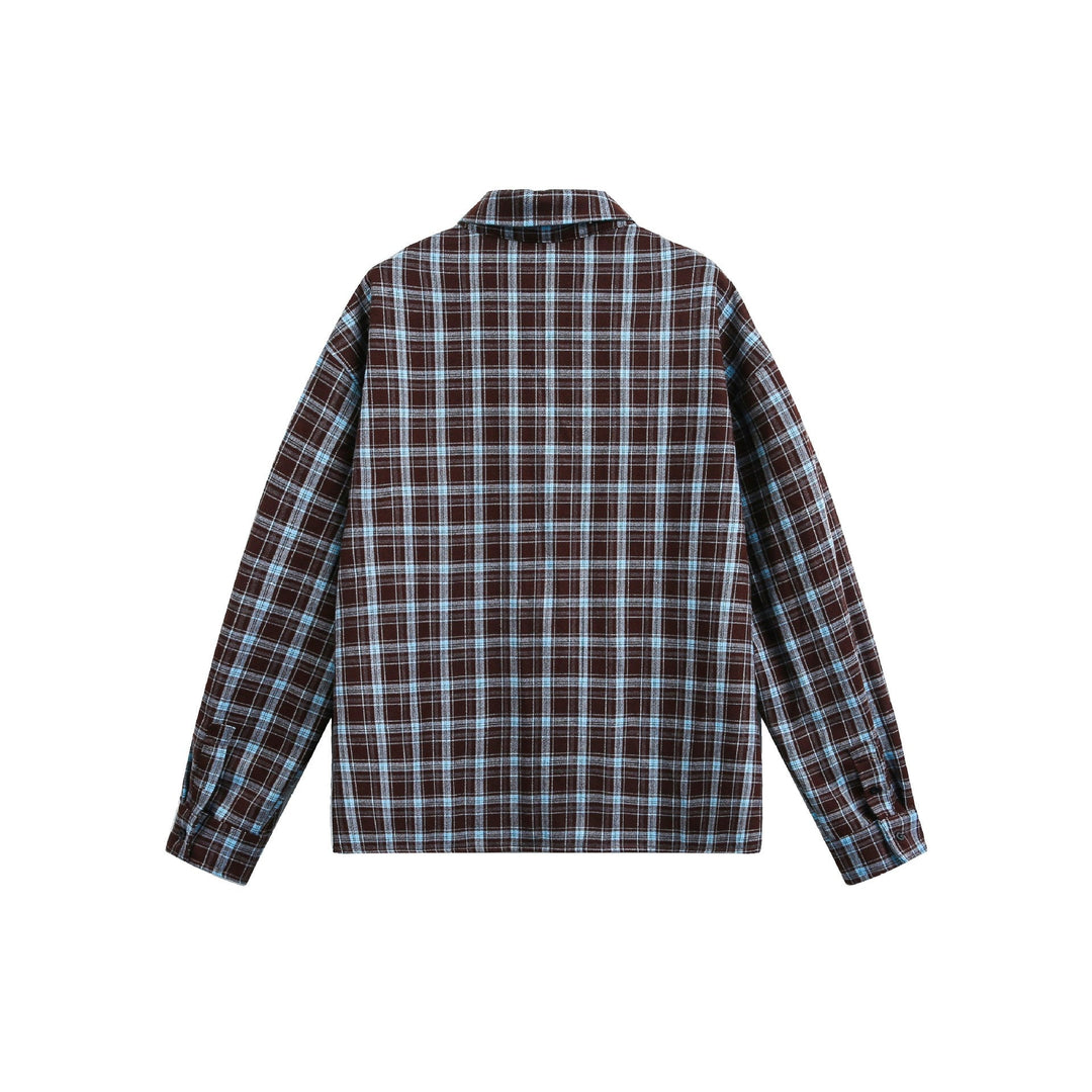 Herren Karierter Flanell-Overshirt-Jacke mit aufgesetzten Brusttaschen Shop Nory