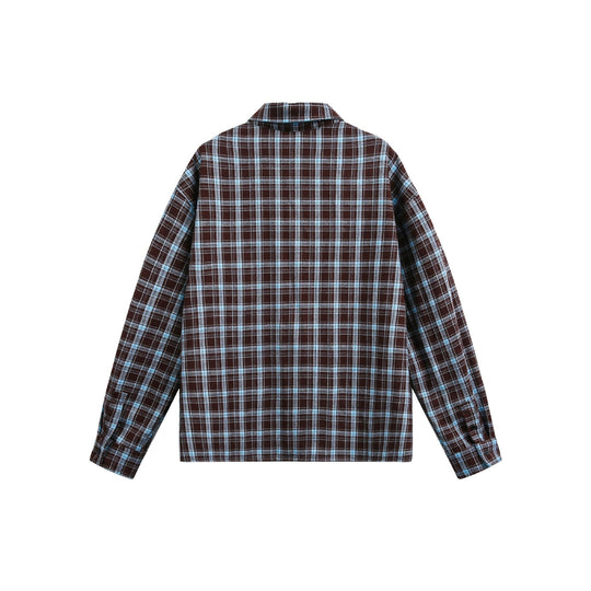 Herren Karierter Flanell-Overshirt-Jacke mit aufgesetzten Brusttaschen Shop Nory