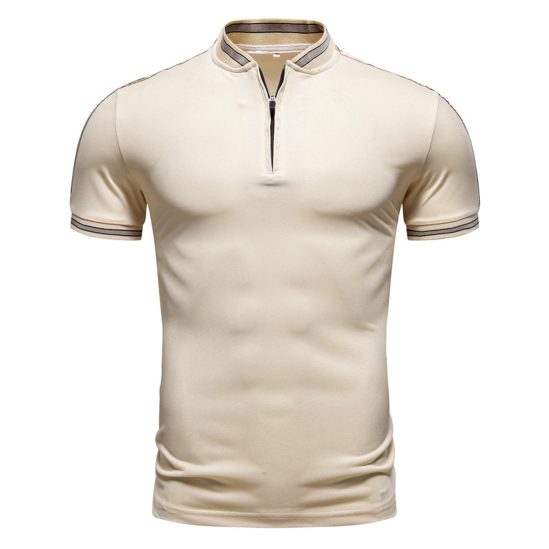 Herren Poloshirt mit hochwertigem Stehkragen und praktischem Reißverschluss