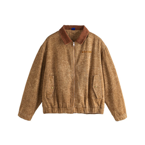 Unisex Boxy-Canvas-Blousonjacke mit Cordkragen und Utility-Pattentaschen Shop Nory