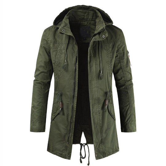 Herren Funktionsjacke mit praktischem Reißverschluss und verstellbarer Kapuze