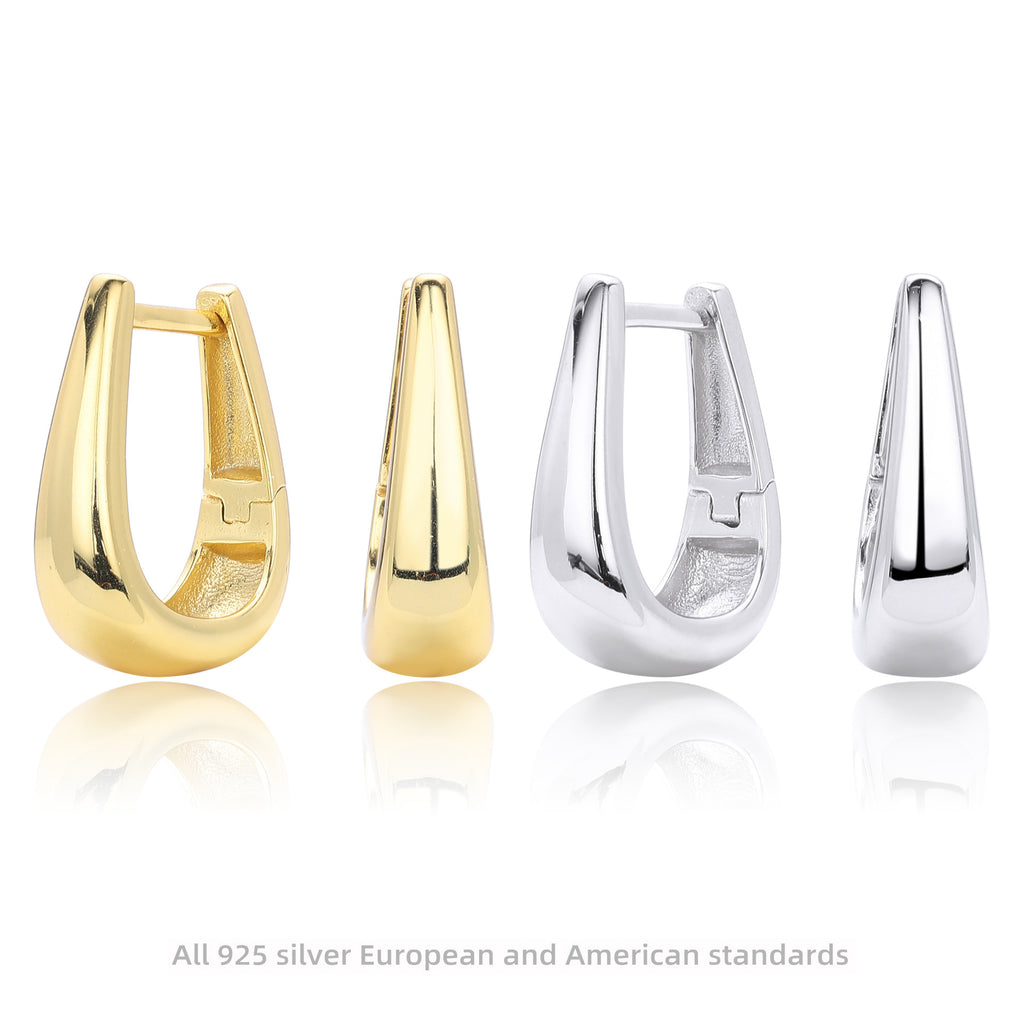 Damen Ohrhänger mit modernem Tropfen-Design aus 925 Sterling Silber Shop Nory