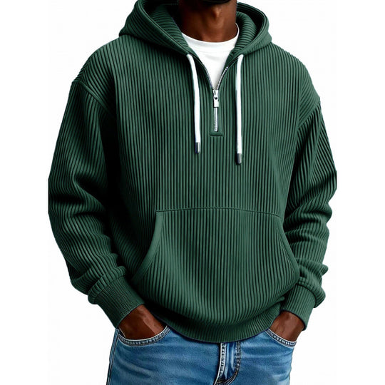 Herren Bequemer Kapuzenpullover mit hoch geschlossenem Reißverschluss Shop Nory