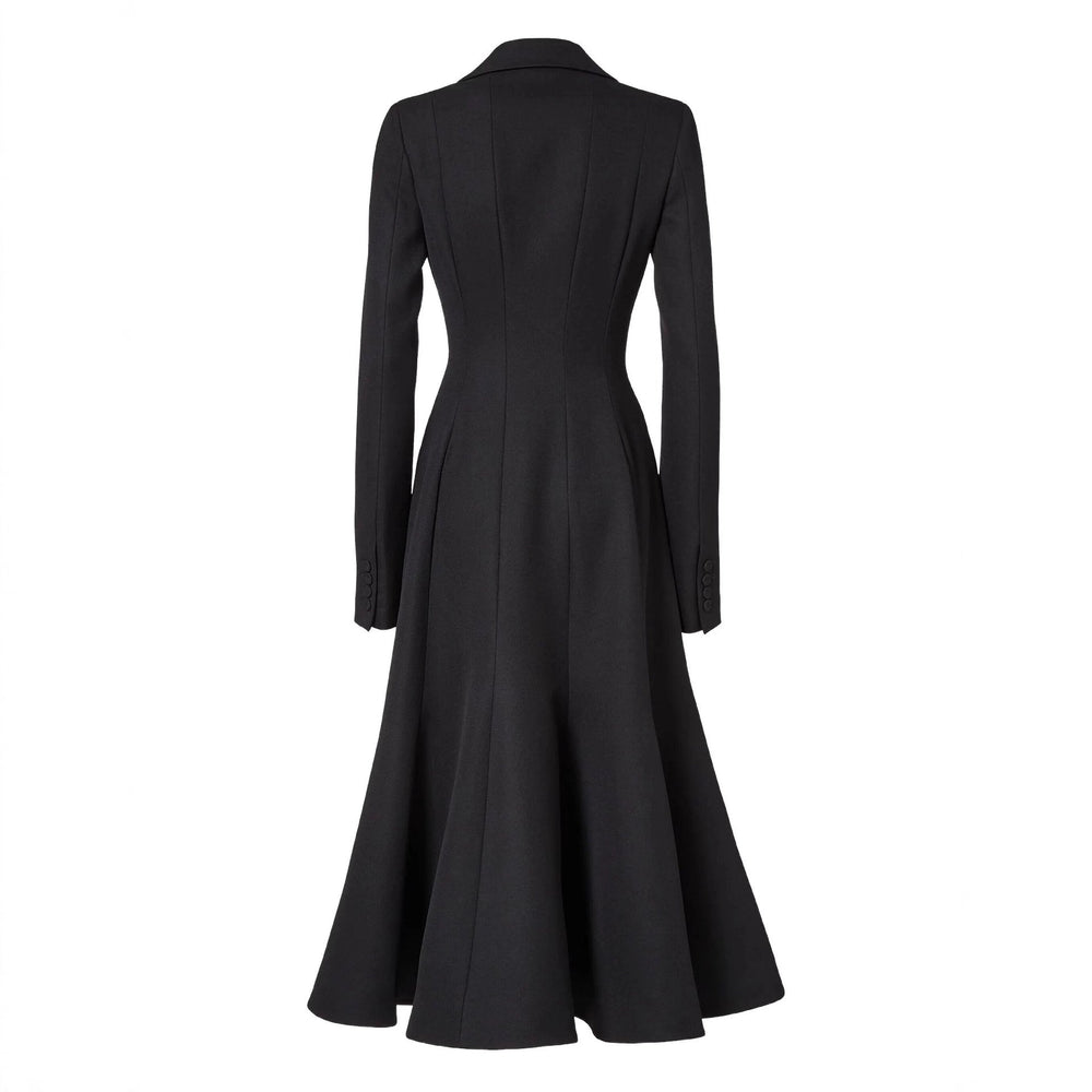 Damen taillierter Longblazer‑Mantel mit ausgestelltem Rockteil Shop Nory