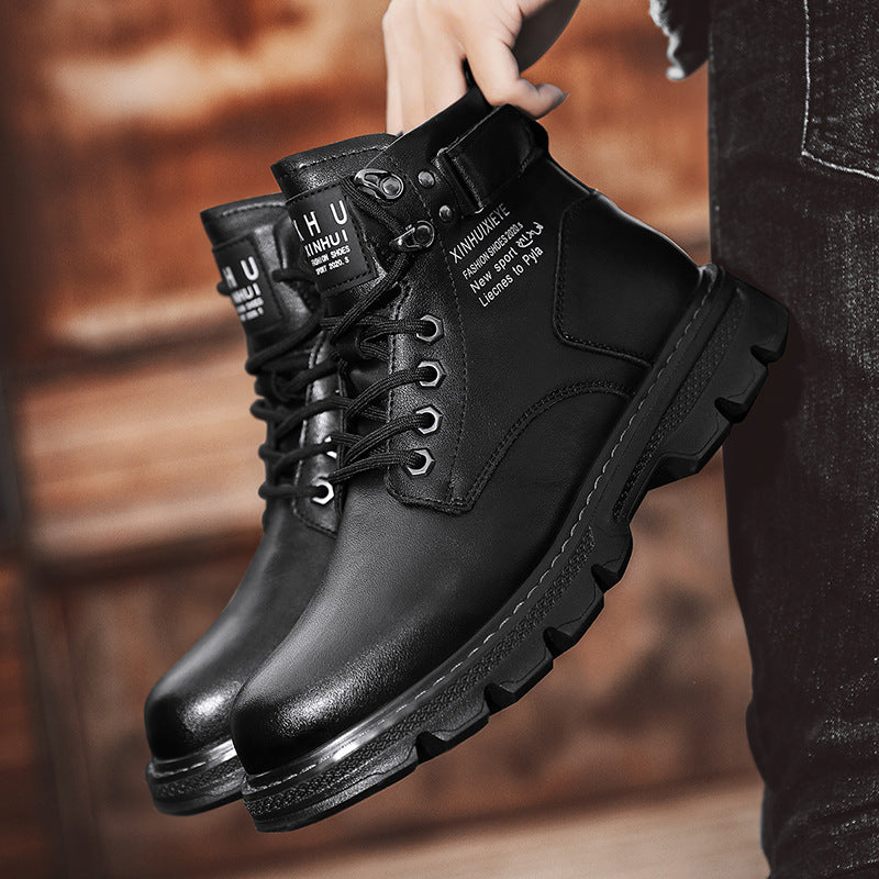 Herren robuste Schnürstiefel mit dämpfender Sohle