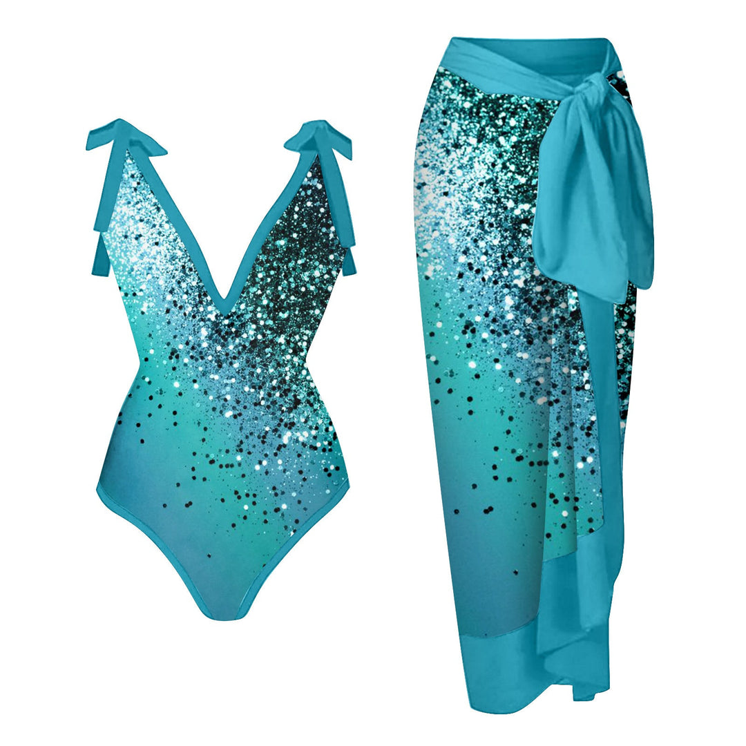 Damen Bademode-Set mit stilvollem Wickelrock Shopnory
