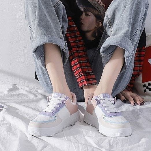 Damen Sportliche Freizeitsneaker mit rutschfester Sohle und atmungsaktivem Obermaterial