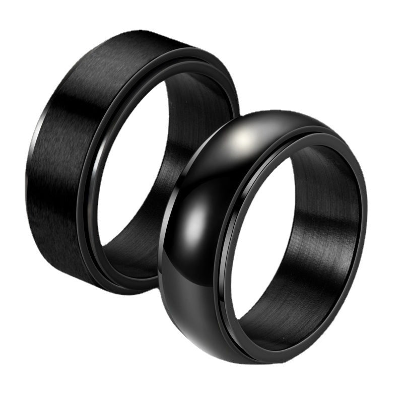 Herren Ring mit moderner, hochglänzender Oberfläche und eleganten Akzenten Shop Nory