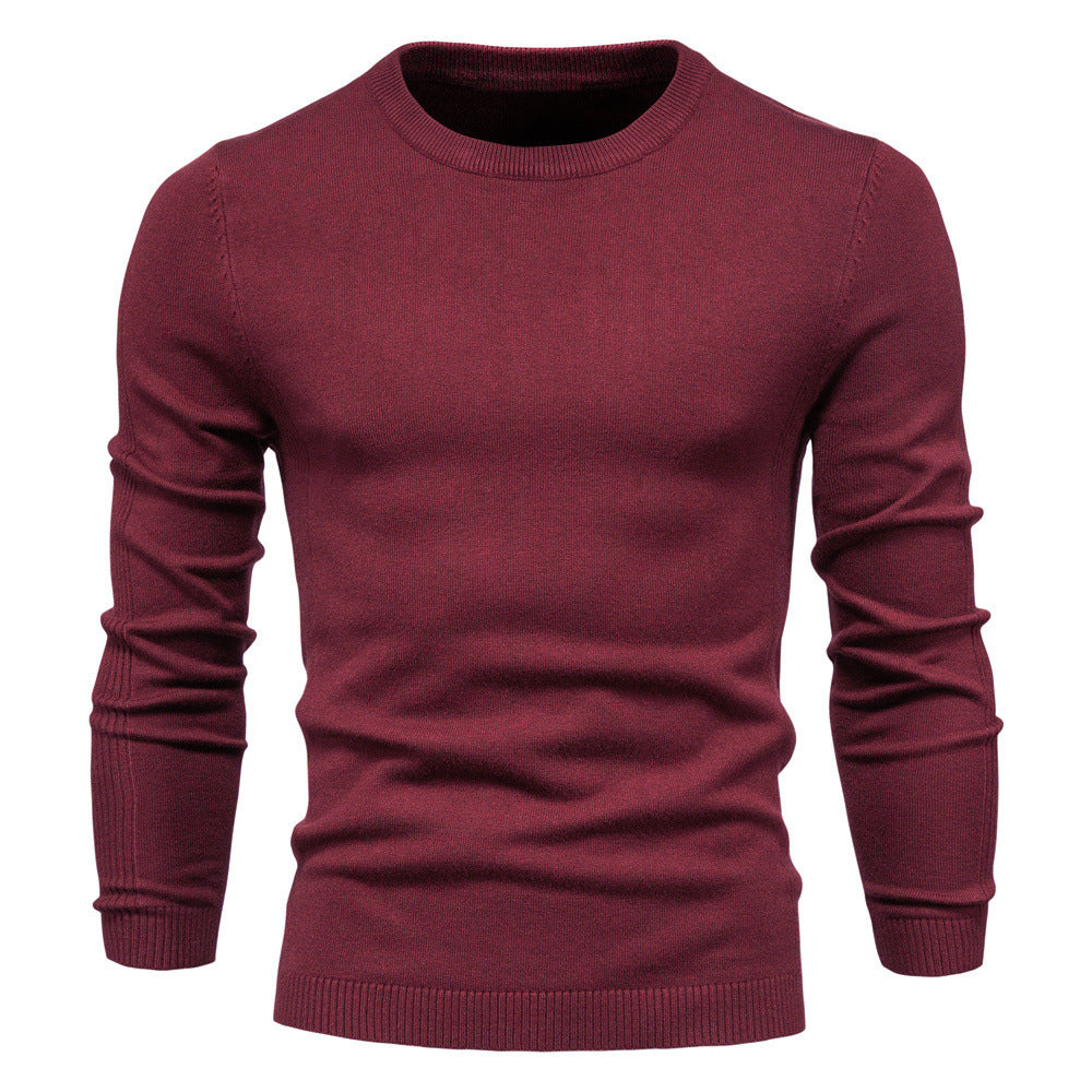 Herren Rundhals Pullover aus hochwertiger Baumwolle