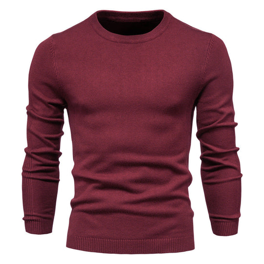 Herren Rundhals Pullover aus hochwertiger Baumwolle