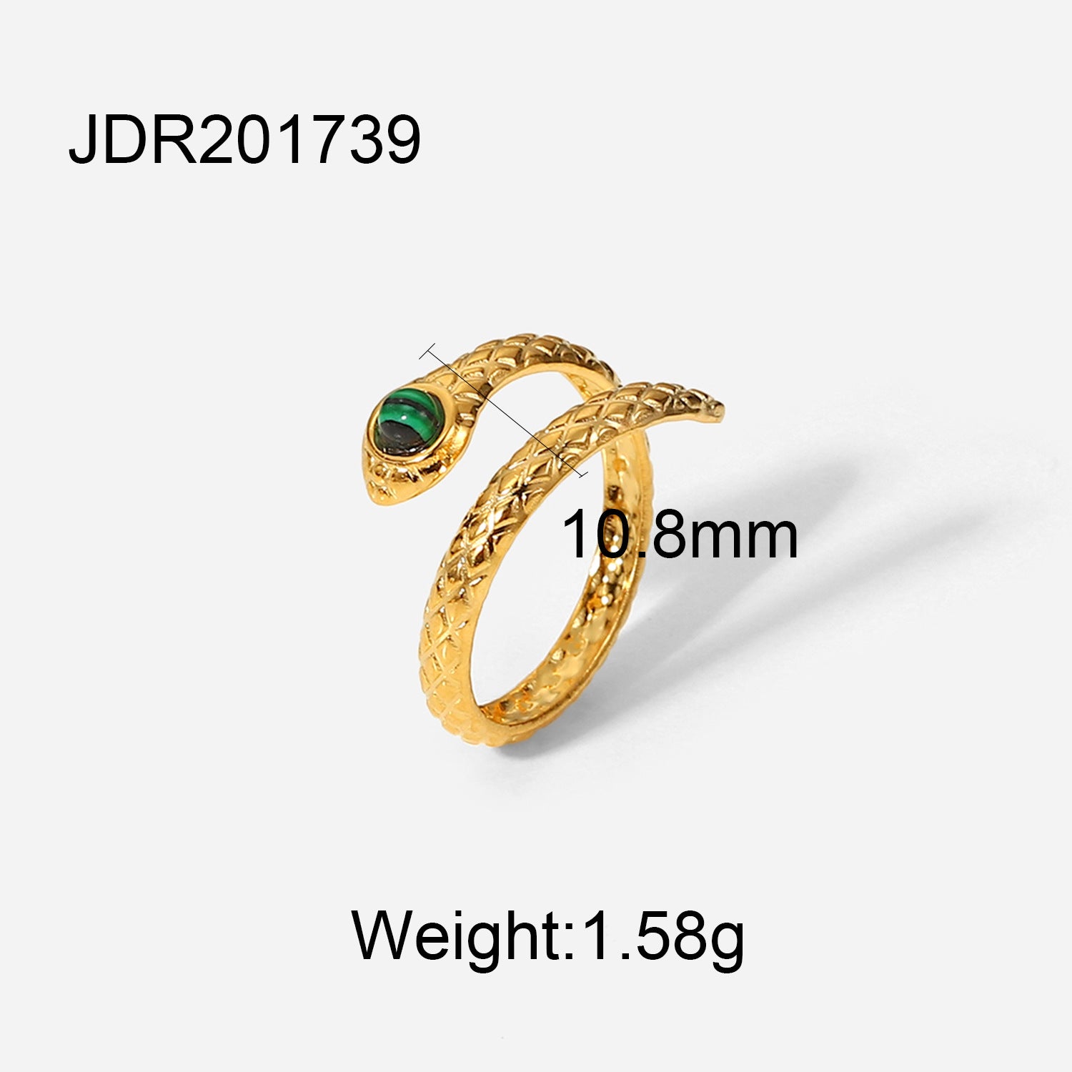 Damen Offenes Armband mit grünem Malachit-Design Shop Nory