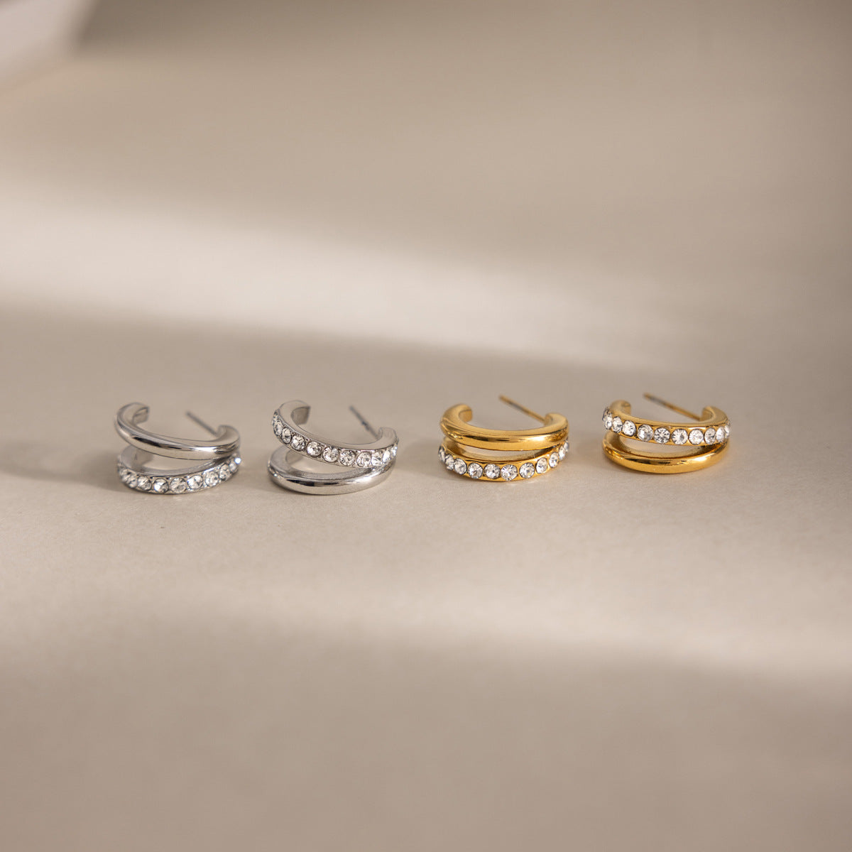 Damen modische Creolen Ohrringe Shop Nory