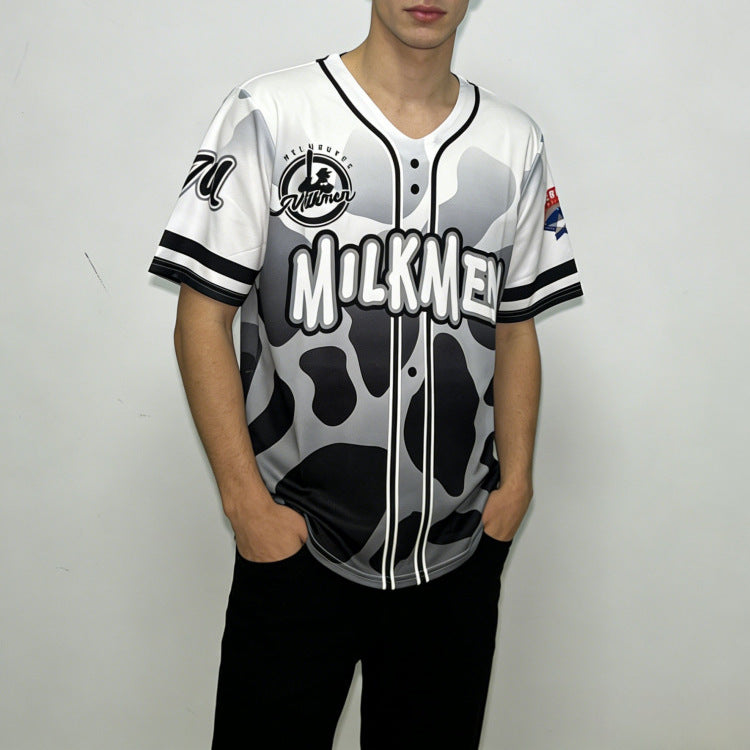 Herren Sportliches Baseballshirt