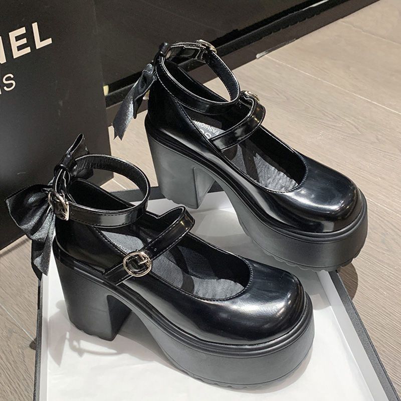 Damen Modische Plateau-Sandalen mit Schleifen-Detail