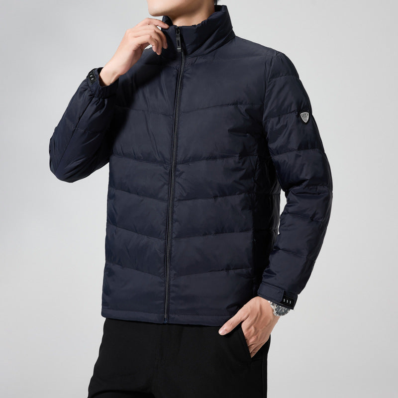 Herren Leichte gesteppte Thermojacke mit Stehkragen und winddichter Isolierung Shop Nory