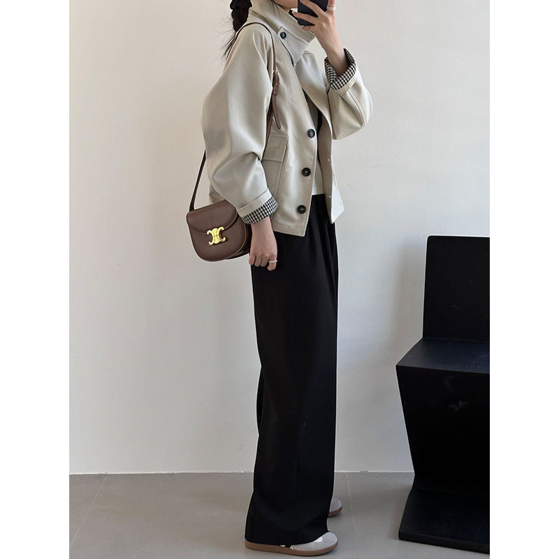 Damen Boxy Übergangsjacke mit Cordkragen und großen Pattentaschen Shop Nory