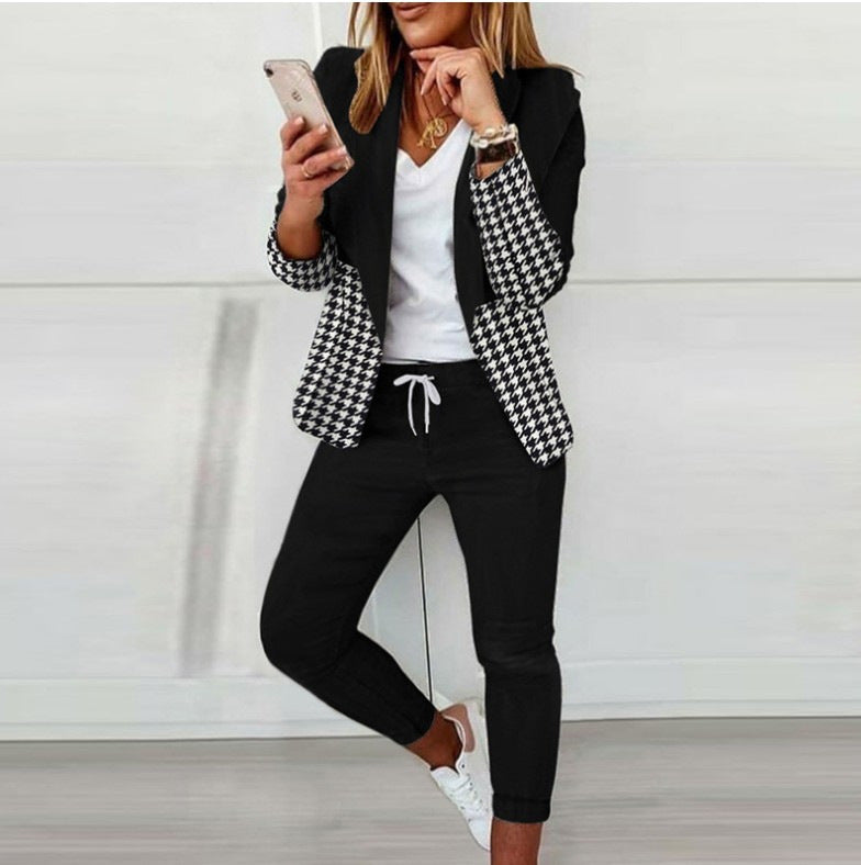 Damen Karierte Slim-Fit Jogginghose mit Tunnelzug und Knöchellangem Schnitt Shop Nory