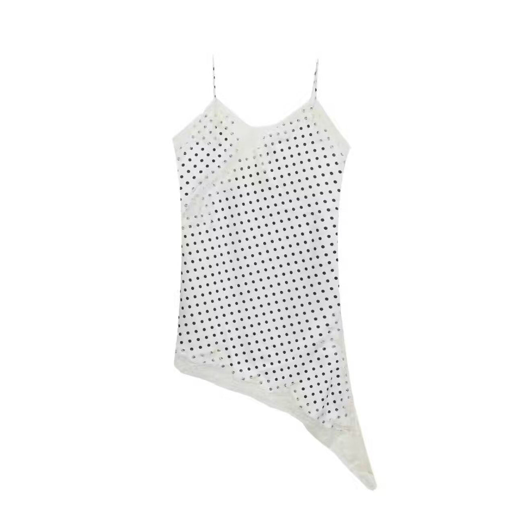 Damen asymmetrisches Spaghetti-Top